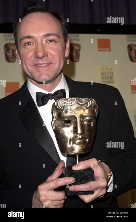 actor kevin spacey with his best actor bafta for american beauty at the orange british academy