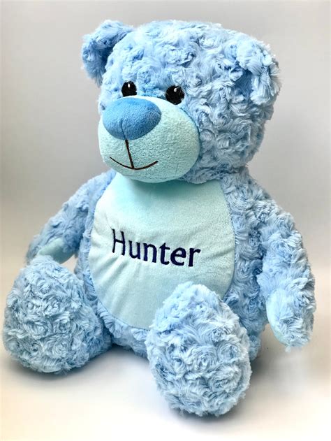 Personalised Teddy Bear Embroidered With Baby Name Etsy Australia