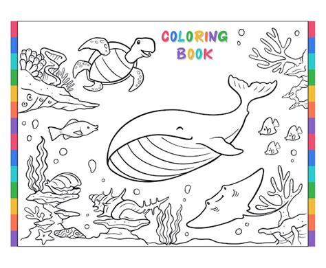 Vida Bajo El Agua Para Colorear Libro Vector Ilustraci N The Best