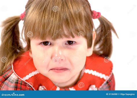 Portrait Of Crying Little Girl Stock Photo Image Of Beautiful