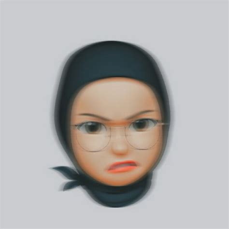 Animoji Hijab Ii Menggambar Kepala Gambar Mata Kartun