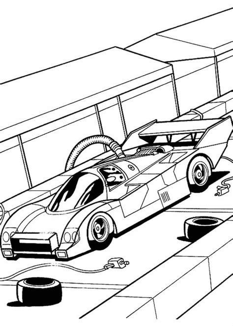 Hot Wheels Fast Car Garage Coloring Page Netart Cars Coloring Pages