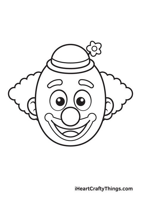 Clown Drawing How To Draw A Clown Step By Step