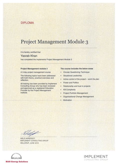 Diploma Project Management Module 3