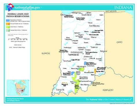 Indiana Federal Lands And Indian Reservations Map