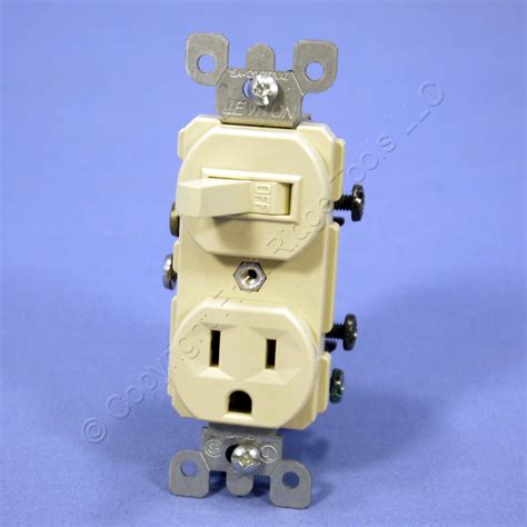 Leviton Ivory Wall Toggle Light Switch And Outlet Receptacle 15a 5225 I