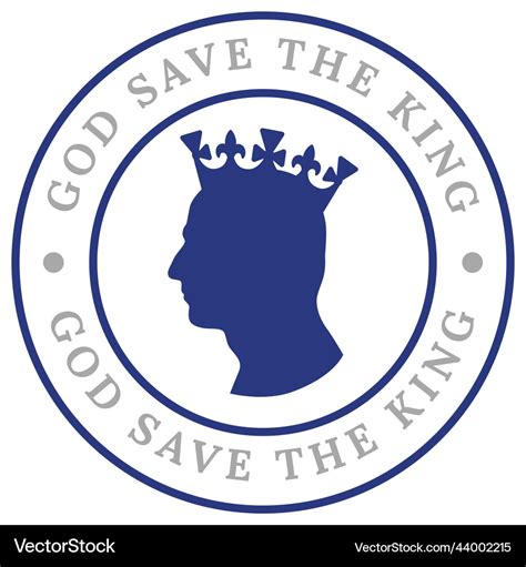 God Save The King Charles Iii In Royal Crown Vector Image