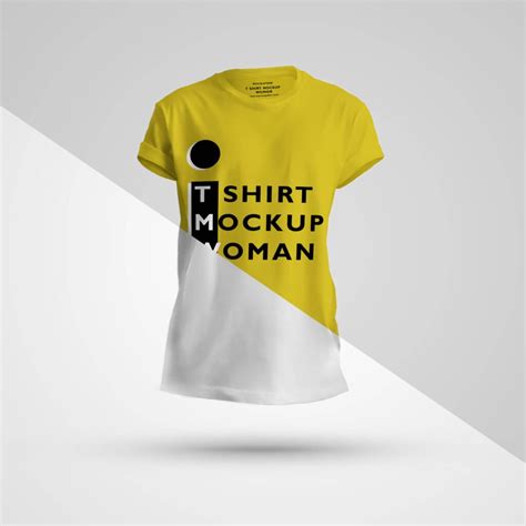 Free T Shirt Mockup Women Psd Template Mockup Den