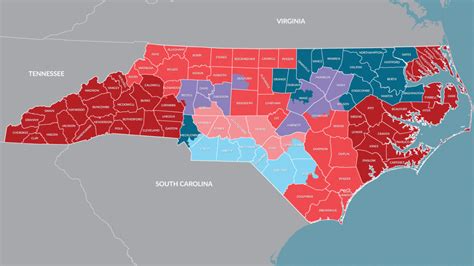 A Political Map Of North Carolina Map Of World