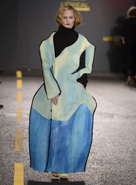 Distorted Silhouettes Of Painted Dresses In Central Saint Martins Fiona