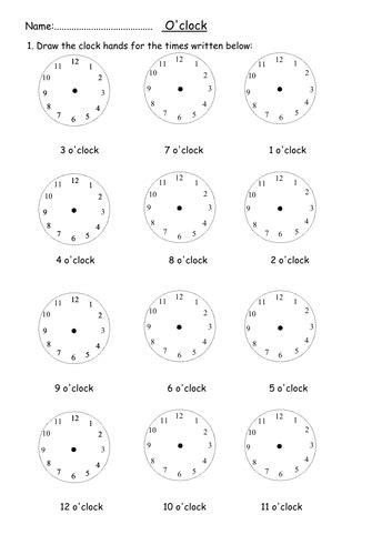 analogue time worksheets o clock half past quarter past to 5 mins blank templates