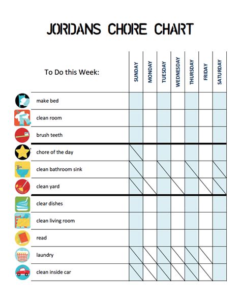 Crazy Printable Chore Chart For 7 Year Old Russell Website