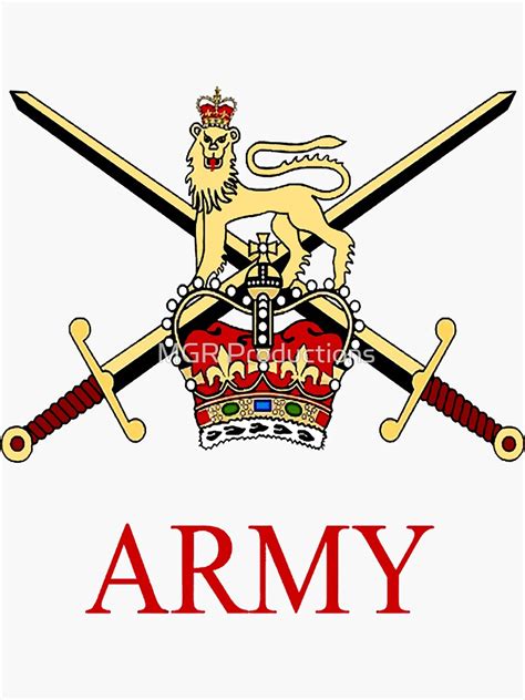 British Army Crest Sticker For Sale By Quatrosales Redbubble