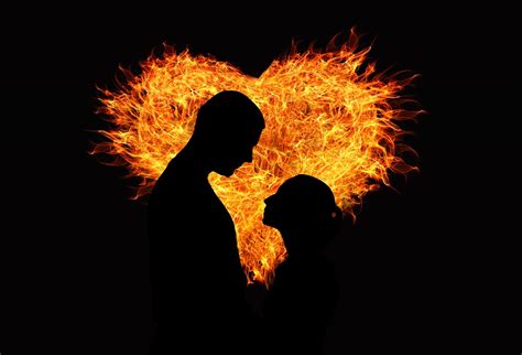 Free Illustration Heart Love Flame Lovers Man Free Image On