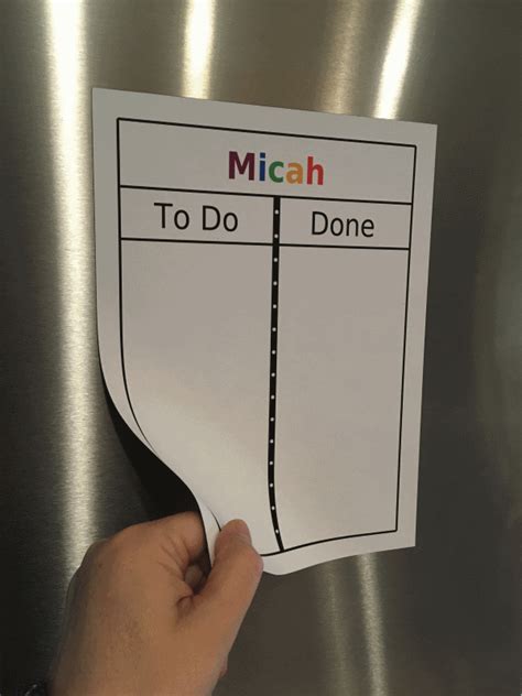 Make A Magnetic Checklist For Your Kids