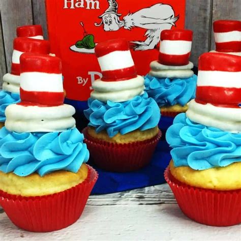 Cat In The Hat Cupcake Recipe For Dr Seuss Day Party