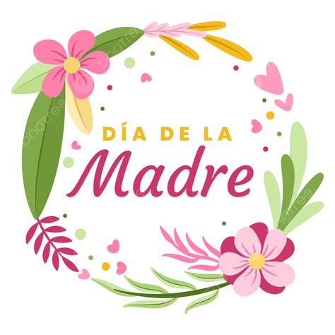 Feliz Día De La Madre Saludo Con Marco Redondo De Flores Dibujar A Mano