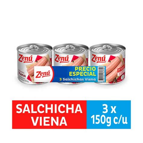 La Vaquita Salchichas Viena De Res Zenú Lata x gr x Unidades Precio Especial