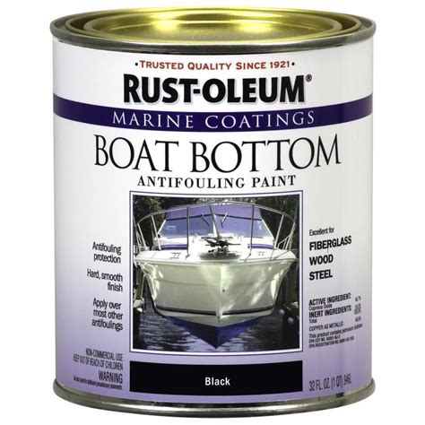 Rust Oleum Marine Coatings Boat Bottom Antifouling Paint Flat Black