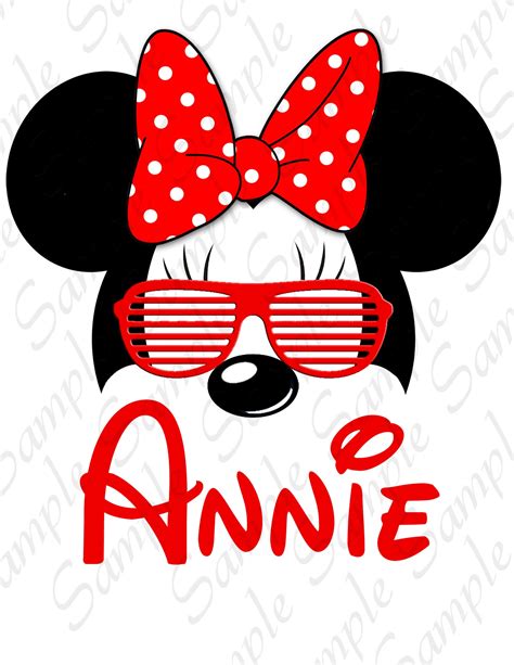 Disney Minnie Mouse Head Glasses Birthday Girl Svg Instant Etsy