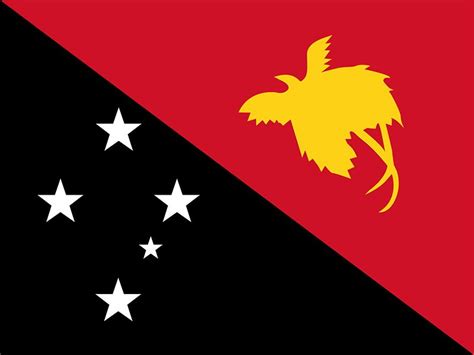 Flag Of Papua New Guinea Meaning Bird Of Paradise Southern Cross