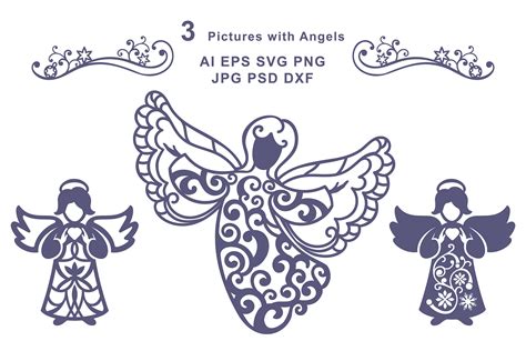 Angel Svg Cut File For Crafters 1081538 Elements Design Bundles