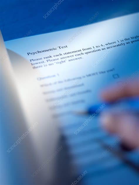 Psychometric Test Stock Image M8730077 Science Photo Library