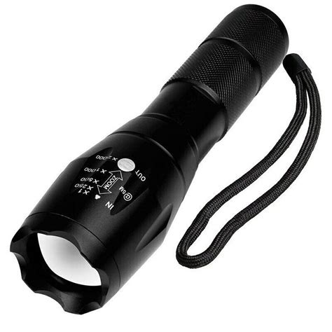 T20 Q250 Rechargeable Flashlight 8000lm 5 Mode Zoomable Waterproof