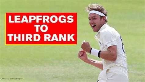 stuart broad jumps 7 places to claim 3rd spot on icc bowler rankings post wisden victory