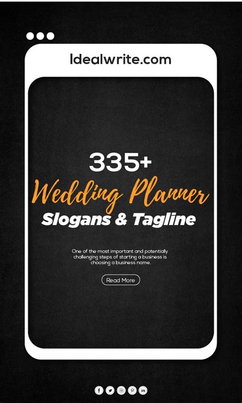 Creative Wedding Planner Slogans Taglines To Attain More Clients