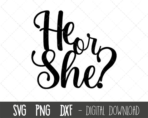He Or She Cake Topper Svg He Or She Svg Baby Shower Svg Etsy Canada
