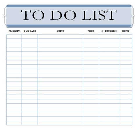 The Best To Do List Template Unleash Your Productivity