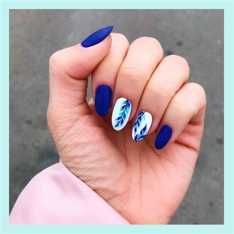 Kit para uñas acrilicas mini. 10 diseños de uñas azules que no te harán lucir aburrida ...