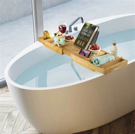 A Bathtub Tray For The Person Who Doesnt Plan On Leaving The Warmth Of Their Bubble Bath Until
