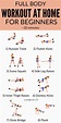 Full Body Workout At Home For Beginners {no equipment}