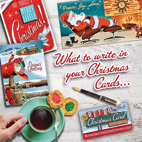 what to write inside your christmas cards retro christmas cards