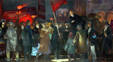Lenin leading the October Revolution in Russia | Revolution art, Art ...