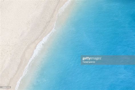 A Birds Eye View Of A White Sandy Beach High Res Stock Photo Getty Images