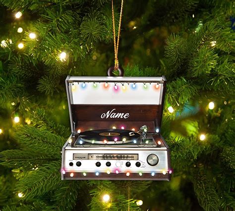 Custom Vintage Record Player Christmas Ornament Christmas Etsy