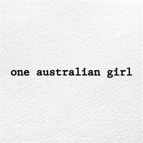 One Australian Girl