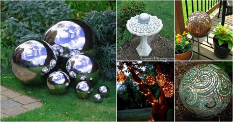 10 Gorgeous Diy Gazing Balls To Decorate Your Garden Diy And Crafts