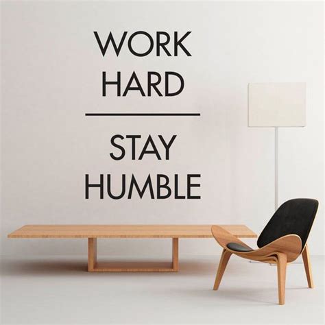 Office Decor Work Hard Stay Humble Typography Stickers Etsy Work