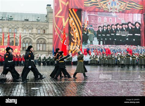 Moscow Russia November 7 2014 Parade On Red Square In Moscow