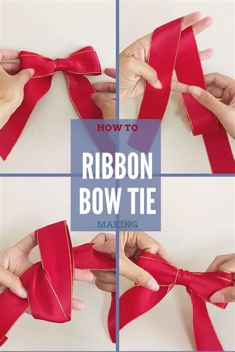 Diy Ribbon Bow Tie For Gift Wrapping Christmas Bows Diy Bows Diy Ribbon Bows For Presents