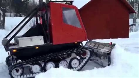 Homebuilt Tracked Vehicle Snow Plowing Youtube