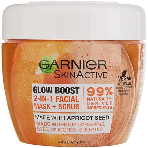 Garnier Skinactive Glow Boost In Facial Mask And Scrub Fl Oz Walmart Com