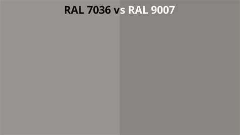 RAL 7036 Vs 9007 RAL Colour Chart UK