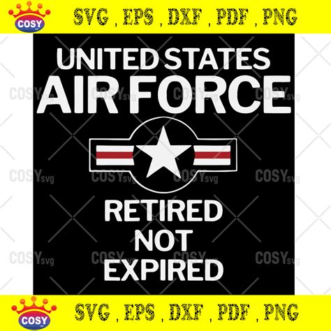 United States Air Force Retired Not Expired Trending Svg