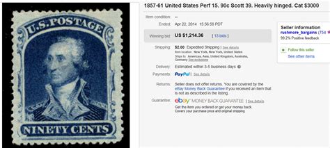 Most Expensive Stamps Sold On Ebay April 2014