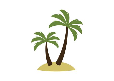 Palm Trees On Island Flat Style Vector By Superawesomevectors On Deviantart